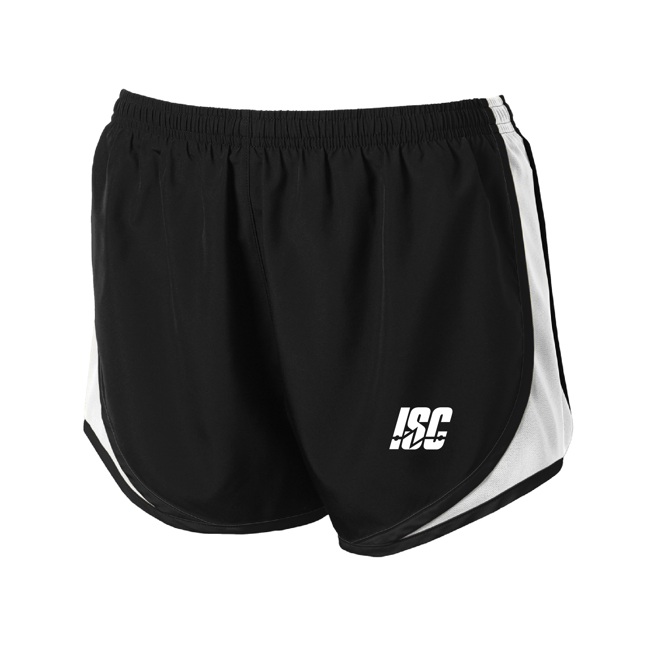 Sport-Tek Ladies Cadence Short - Black/White/Black